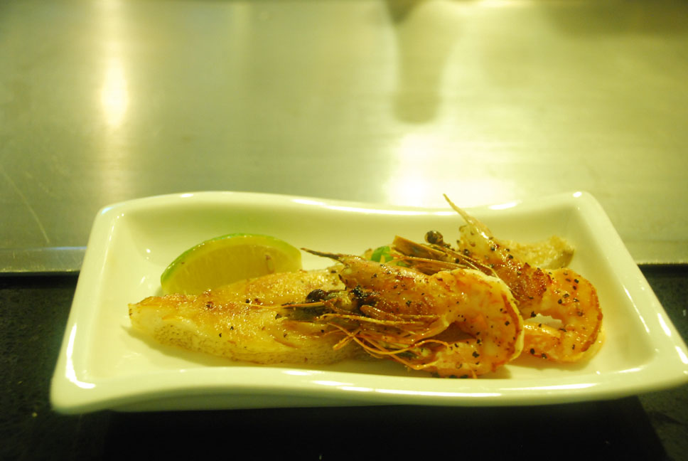 海陸套餐附餐：明蝦與鱈魚