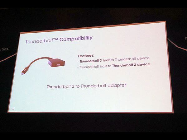 透過轉換器可與原有的 Thunderbolt 週邊互轉。
